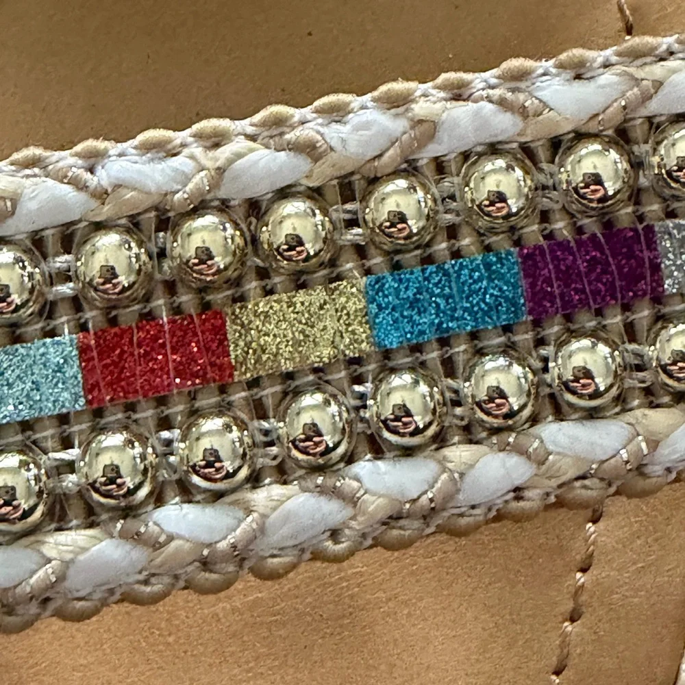 Colorful Beaded Espadrille Sandals